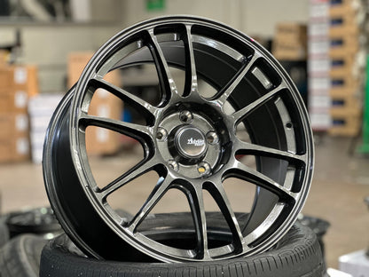 New 18X8.5 ET42 Advanti Ameros Rim (4 wheel) Gloss Gunmetal 5X112