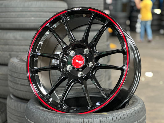New 18X8.5 ET42 Advanti Ameros Rim (4 wheel) Gloss Black 5X114.3