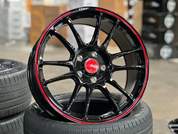 New 18X8.5 ET42 Advanti Ameros Rim (4 wheel) Gloss Black 5X114.3