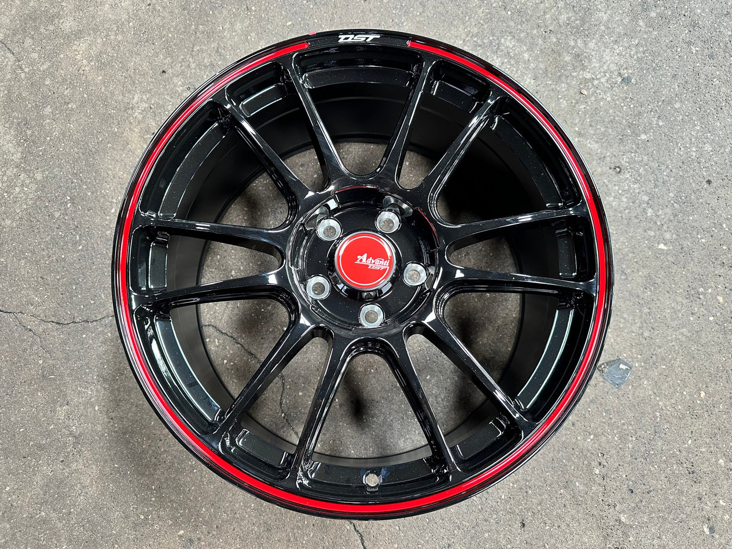 New 18X8.5 ET42 Advanti Ameros Rim (4 wheel) Gloss Black 5X114.3