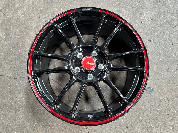 New 18X8.5 ET42 Advanti Ameros Rim (4 wheel) Gloss Black 5X114.3