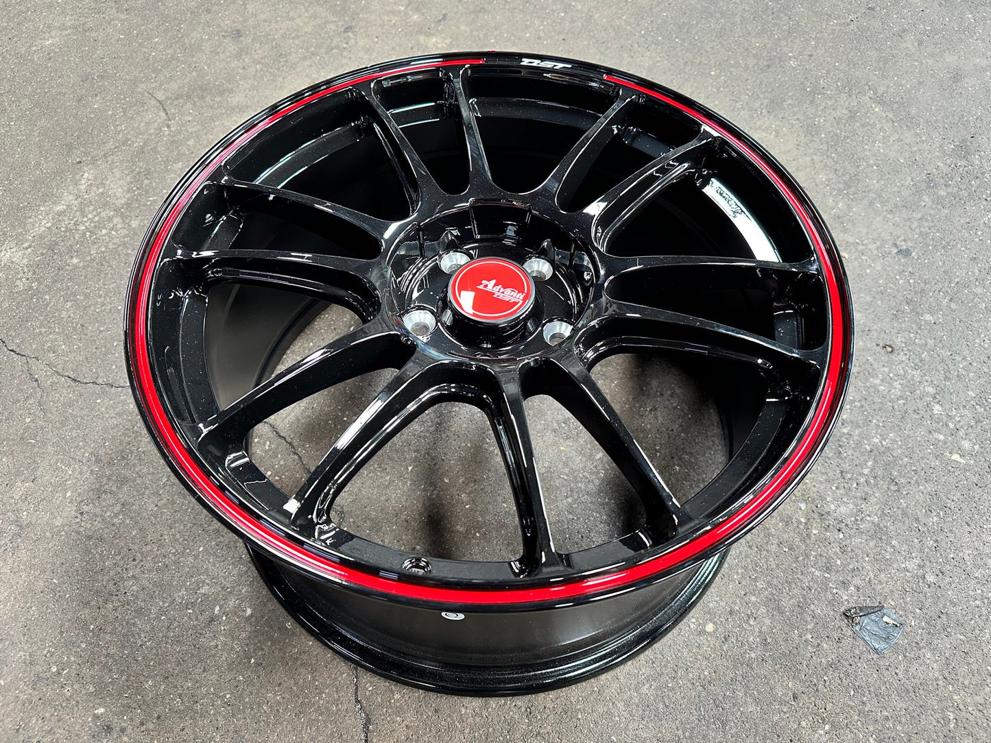New 18X8.5 ET42 Advanti Ameros Rim (4 wheel) Gloss Black 5X114.3