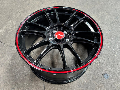 New 18X8.5 ET42 Advanti Ameros Rim (4 wheel) Gloss Black 5X114.3