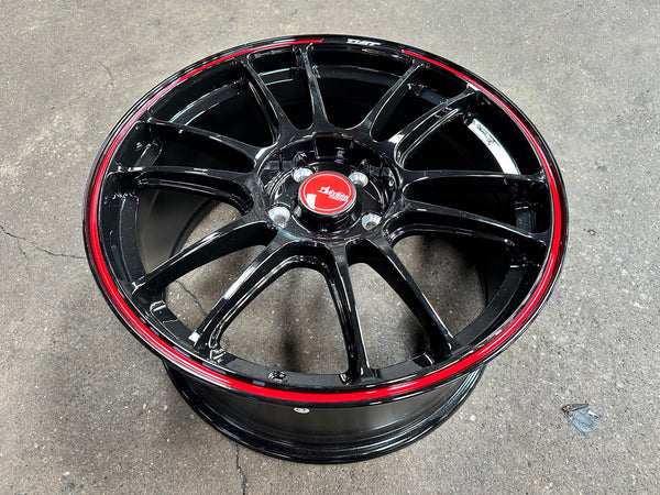 New 18X8.5 ET42 Advanti Ameros Rim (4 wheel) Gloss Black 5X114.3
