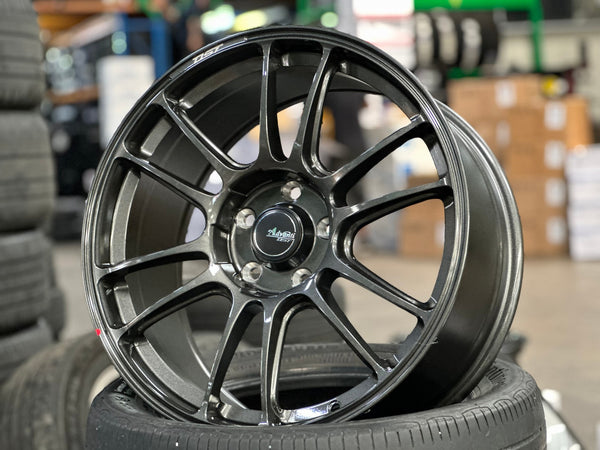 New 18X8.5 ET42 Advanti Ameros Rim (4 wheel) Gloss Gunmetal 5X114.3