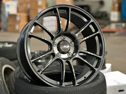New 18X8.5 ET42 Advanti Ameros Rim (4 wheel) Gloss Gunmetal 5X114.3