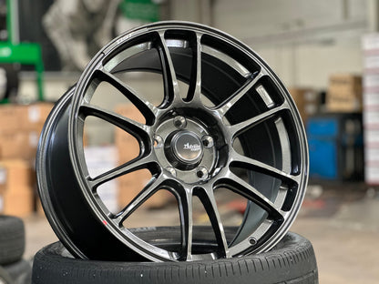 New 18X8.5 ET42 Advanti Ameros Rim (4 wheel) Gloss Gunmetal 5X114.3