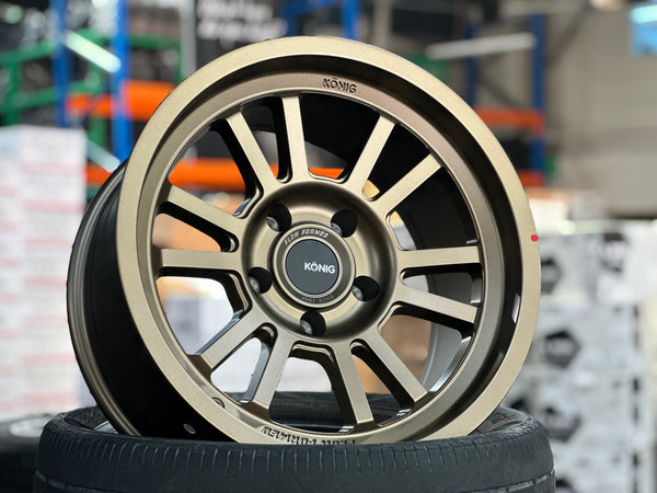 New 17X9 ET-12 Konig Hypertrail HT1 Rim (5 wheel) Matt Bronze 5X127