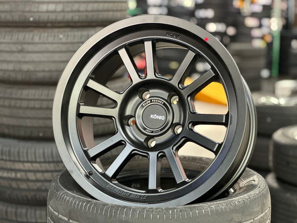 New 17X9 ET-12 Konig Hypertrail HT1 Rim (5 wheel) Matt Black 5X127