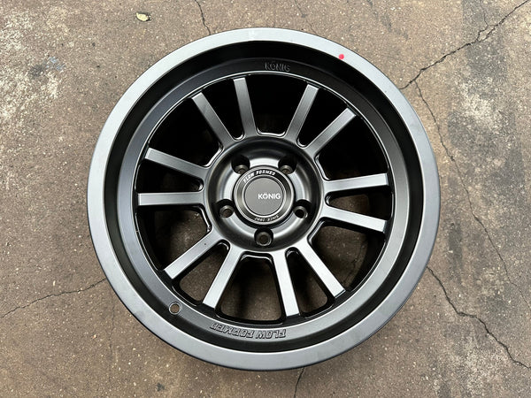 New 17X9 ET-12 Konig Hypertrail HT1 Rim (5 wheel) Matt Black 5X127