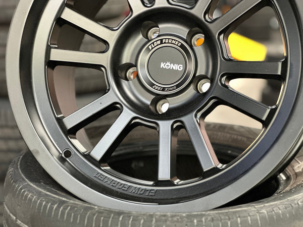 New 17X9 ET-12 Konig Hypertrail HT1 Rim (5 wheel) Matt Black 5X127