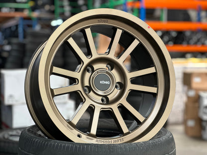 New 18X9 ET0 Konig Hypertrail HT1 Rim (5 wheel) Matt Bronze 5X127