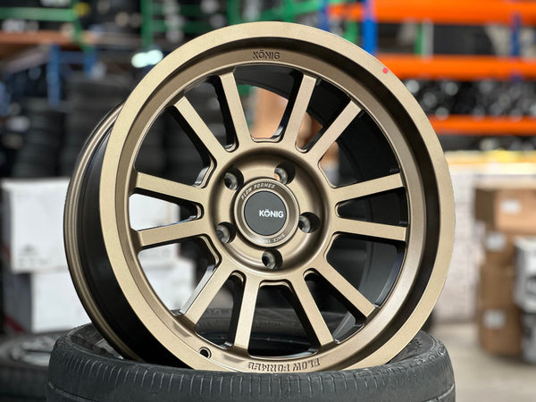 New 18X9 ET0 Konig Hypertrail HT1 Rim (5 wheel) Matt Bronze 5X127