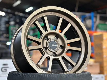 New 18X9 ET0 Konig Hypertrail HT1 Rim (5 wheel) Matt Bronze 5X127