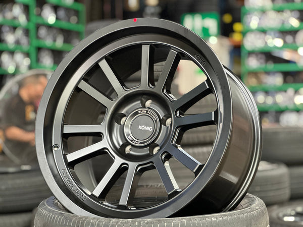 New 18X9 ET0 Konig Hypertrail HT1 Rim (5 wheel) Matt Black 5X127