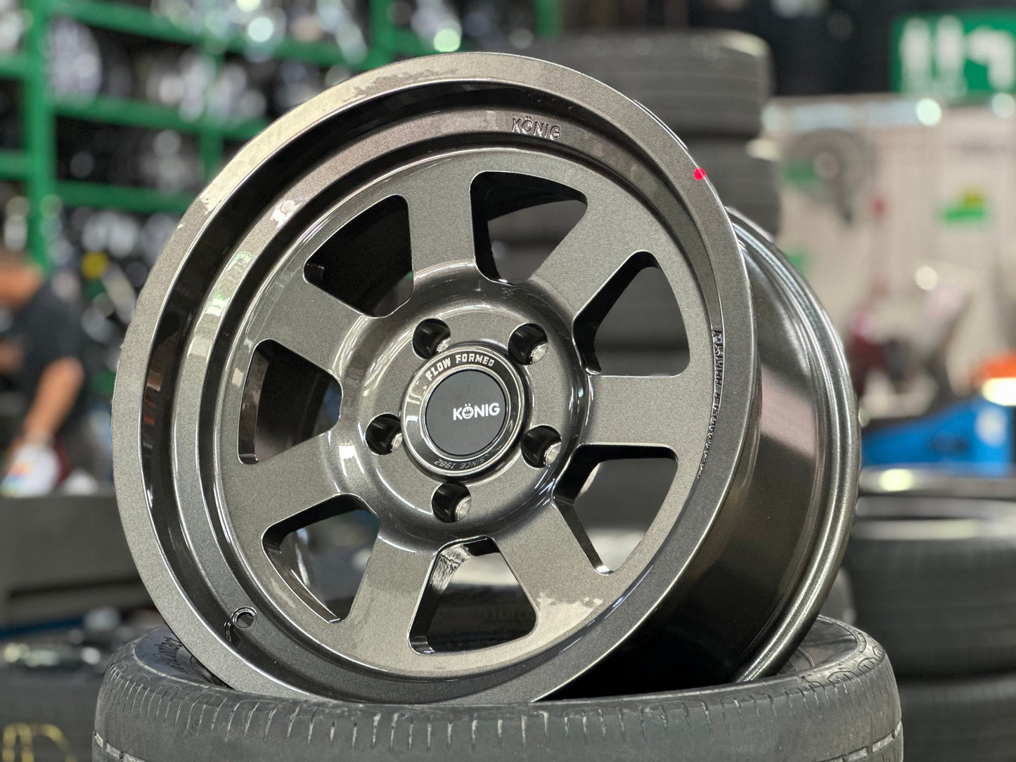 New 17X9 ET-12 Konig Hypertrail HT2 Rim (5 wheel) Gloss Gunmetal 5X127