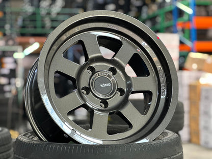 New 17X9 ET-12 Konig Hypertrail HT2 Rim (5 wheel) Gloss Gunmetal 5X127