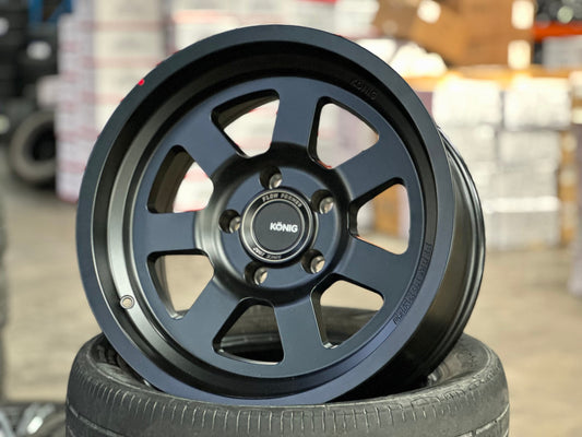 New 17X9 ET-12 Konig Hypertrail HT2 Rim (5 wheel) Matt Black 5X127
