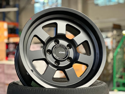 New 17X9 ET-12 Konig Hypertrail HT2 Rim (5 wheel) Matt Black 5X127