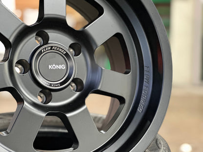 New 17X9 ET-12 Konig Hypertrail HT2 Rim (5 wheel) Matt Black 5X127