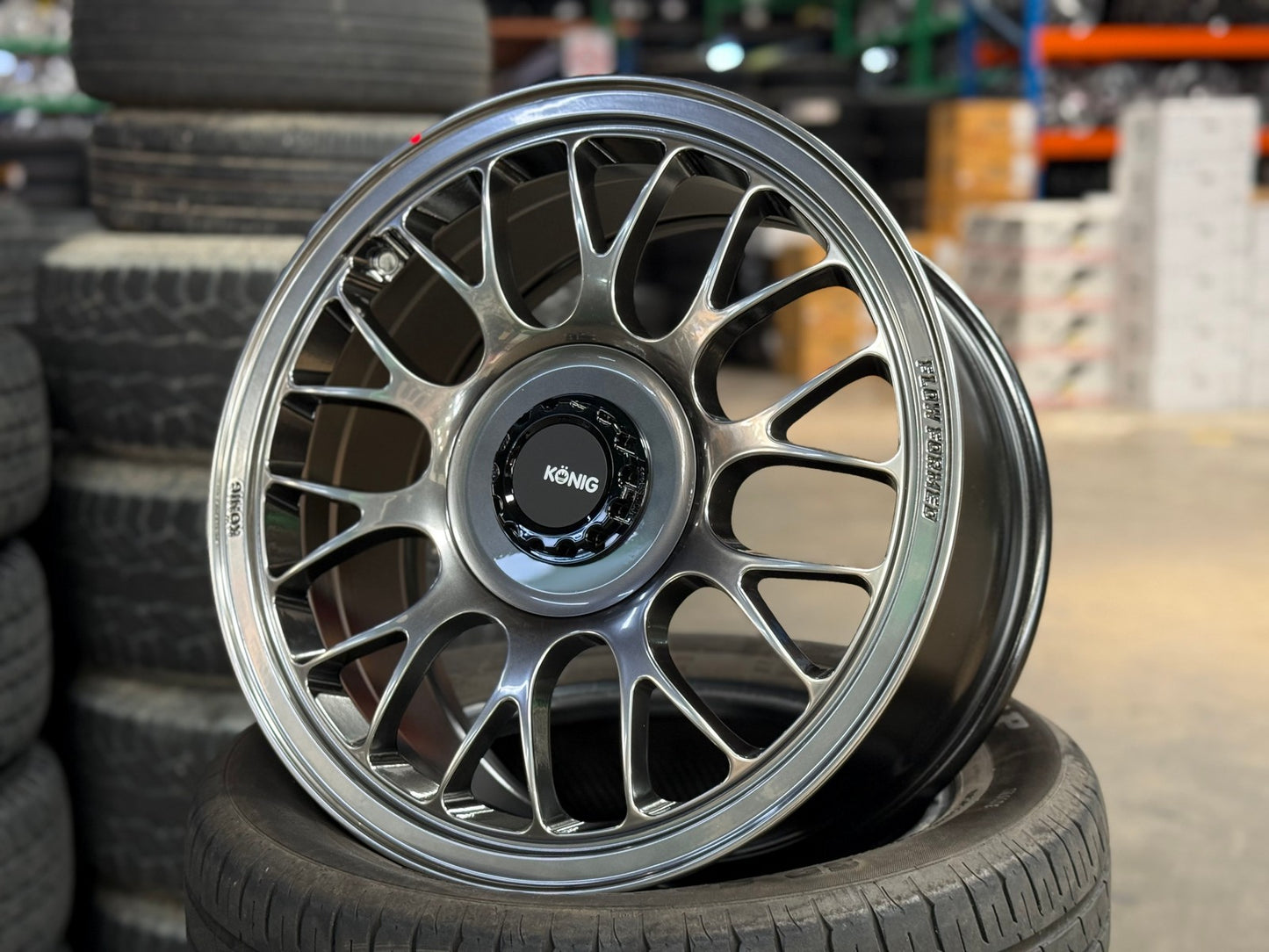 New 17X8 ET40 Konig MRK1 Rim (4 wheel) Gloss Gunmetal 4X100