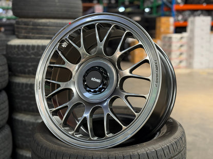 New 17X8 ET40 Konig MRK1 Rim (4 wheel) Gloss Gunmetal 4X100