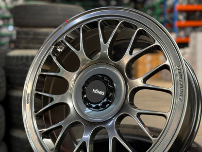New 17X8 ET40 Konig MRK1 Rim (4 wheel) Gloss Gunmetal 4X100