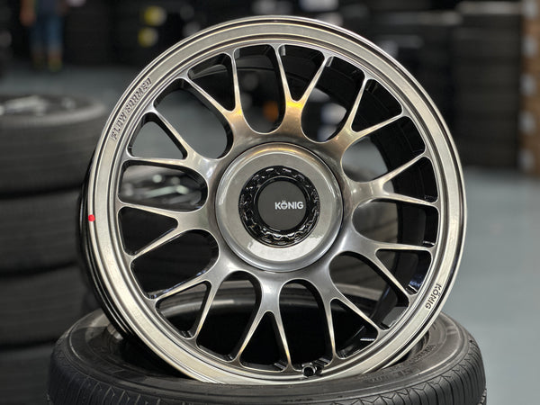 New 17X8 ET36 Konig MRK1 Rim (4 wheel) Gloss Gunmetal 5X100