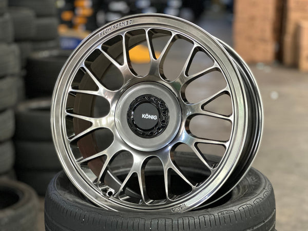 New 17X8 ET40 Konig MRK1 Rim (4 wheel) Gloss Gunmetal 5X114.3