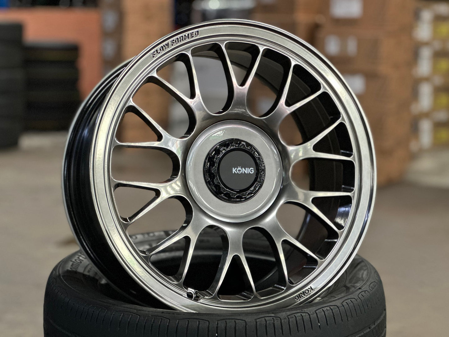 New 17X8 ET40 Konig MRK1 Rim (4 wheel) Gloss Gunmetal 5X114.3
