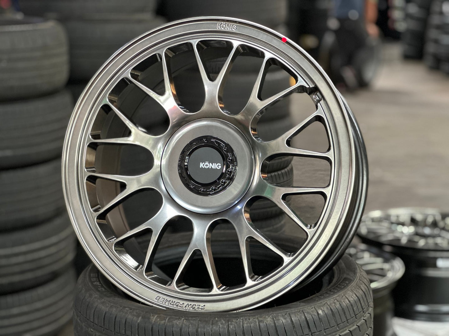 New 18X8.5 ET42 Konig MRK1 Rim (4 wheel) Gloss Gunmetal 5X108