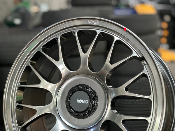 New 18X8.5 ET42 Konig MRK1 Rim (4 wheel) Gloss Gunmetal 5X108