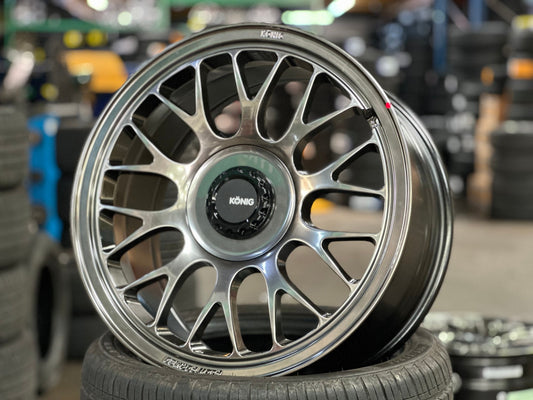 New 18X8.5 ET32 Konig MRK1 Rim (4 wheel) Gloss Gunmetal 5X112