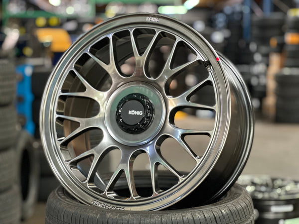 New 18X8.5 ET32 Konig MRK1 Rim (4 wheel) Gloss Gunmetal 5X112