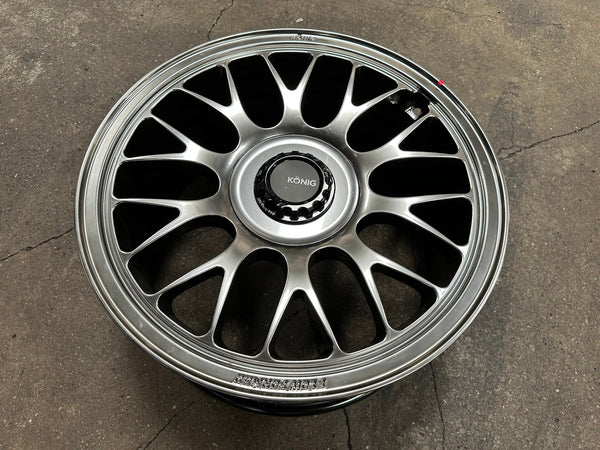 New 18X8.5 ET32 Konig MRK1 Rim (4 wheel) Gloss Gunmetal 5X112