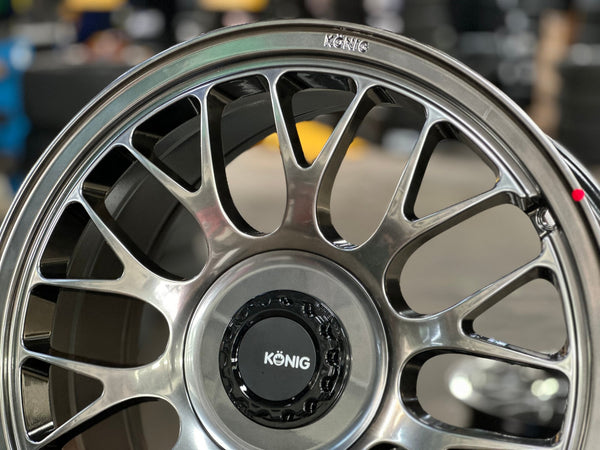 New 18X8.5 ET32 Konig MRK1 Rim (4 wheel) Gloss Gunmetal 5X112
