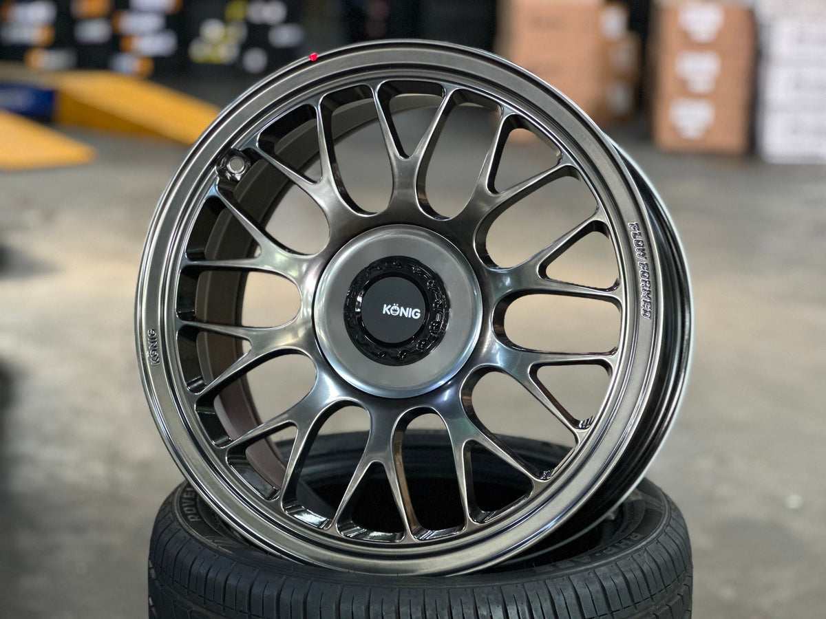 New 18X8.5 ET42 Konig MRK1 Rim (4 wheel) Gloss Gunmetal 5X112