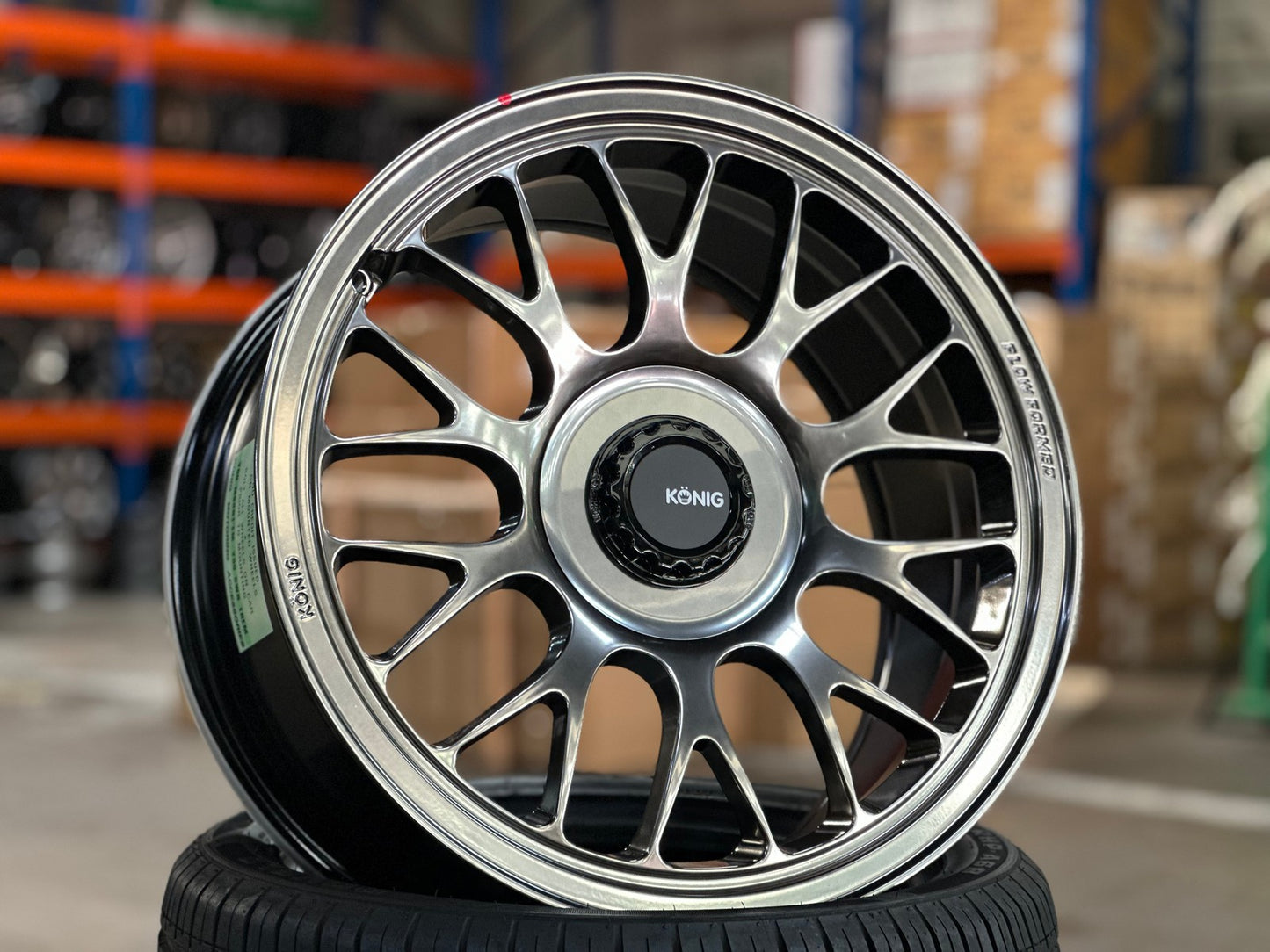 New 18X8.5 ET42 Konig MRK1 Rim (4 wheel) Gloss Gunmetal 5X112