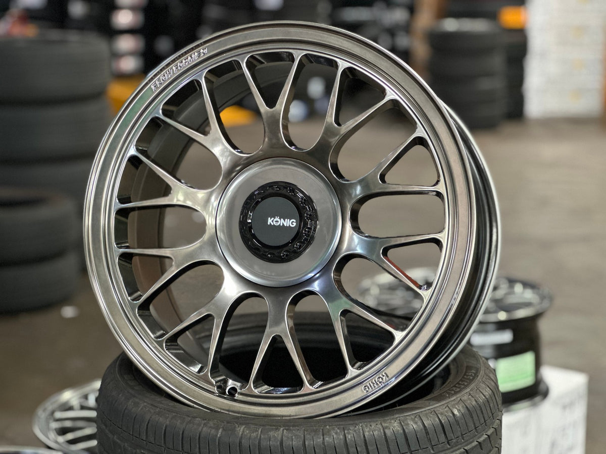 New 18X8.5 ET35 Konig MRK1 Rim (4 wheel) Gloss Gunmetal 5X114.3