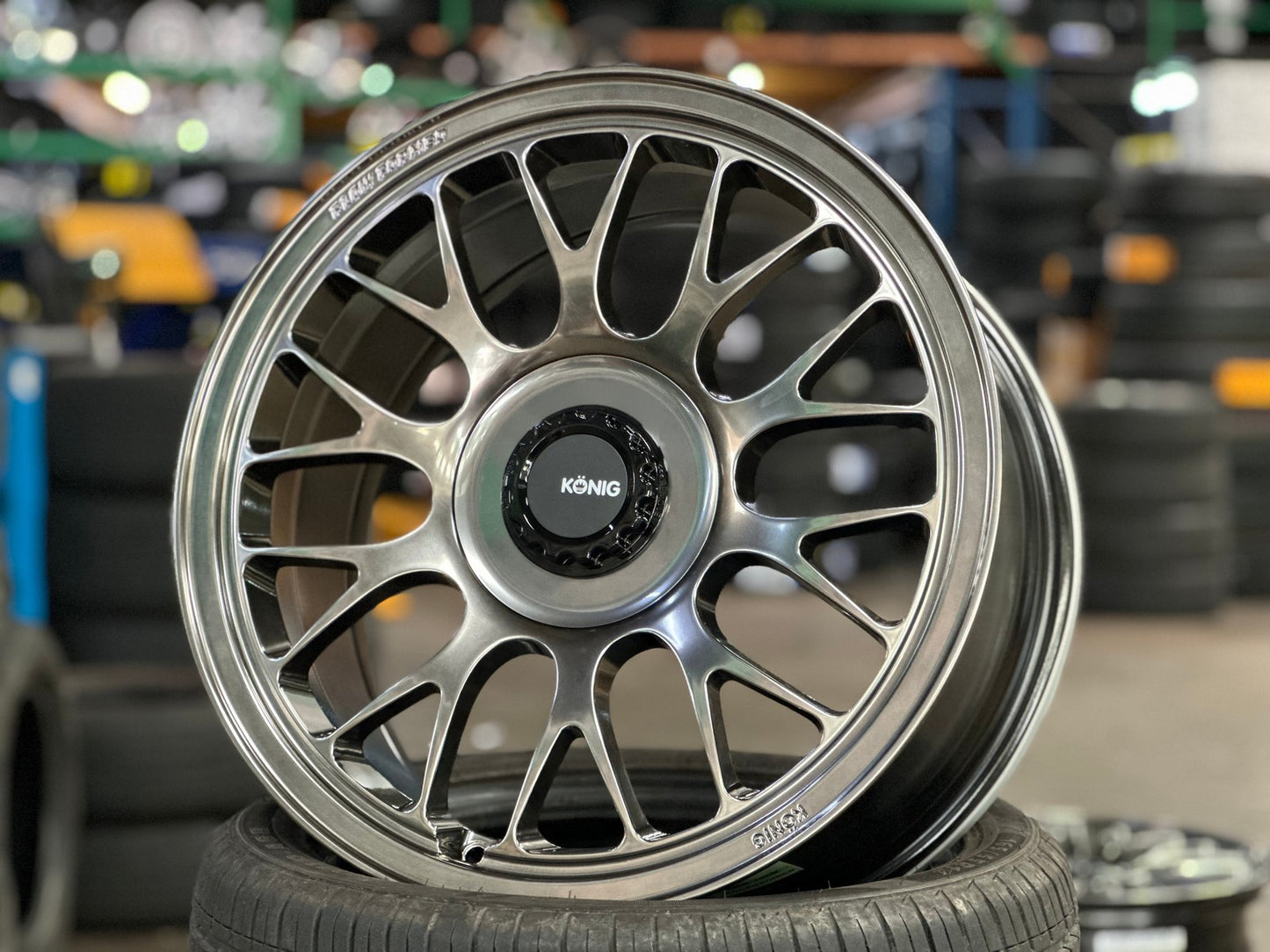 New 18X8.5 ET35 Konig MRK1 Rim (4 wheel) Gloss Gunmetal 5X114.3