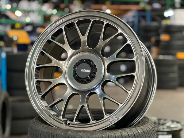 New 18X8.5 ET35 Konig MRK1 Rim (4 wheel) Gloss Gunmetal 5X114.3