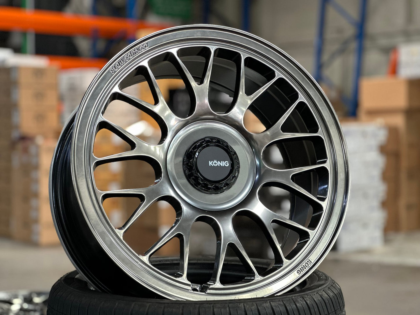 New 18X8.5 ET35 Konig MRK1 Rim (4 wheel) Gloss Gunmetal 5X114.3