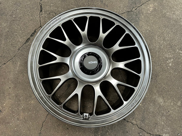 New 18X8.5 ET35 Konig MRK1 Rim (4 wheel) Gloss Gunmetal 5X114.3