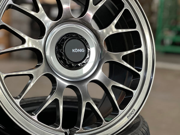 New 18X8.5 ET35 Konig MRK1 Rim (4 wheel) Gloss Gunmetal 5X114.3