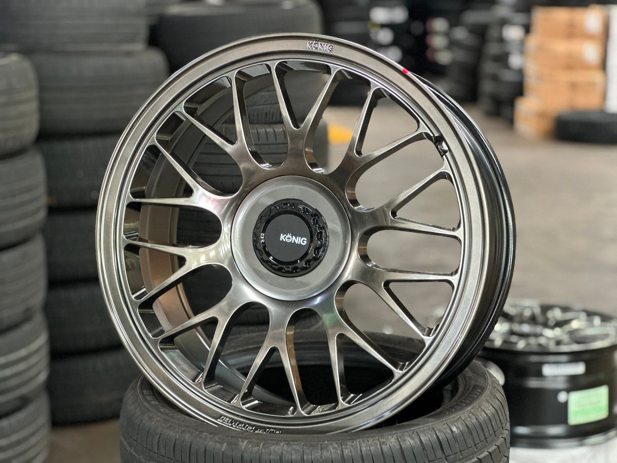 New 19X8.5 ET32 Konig MRK1 Rim (4 wheel) Gloss Gunmetal 5X112