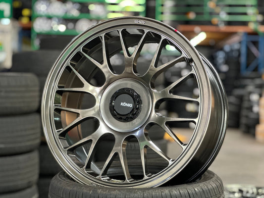 New 19X8.5 ET32 Konig MRK1 Rim (4 wheel) Gloss Gunmetal 5X112