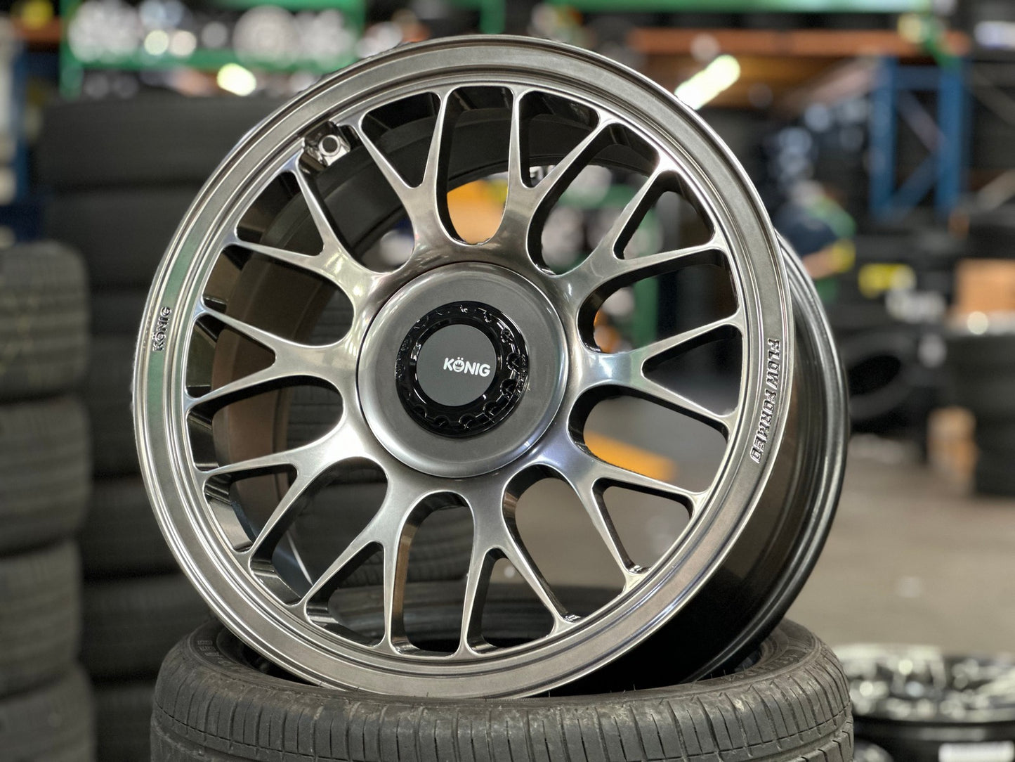 New 18X9 ET36 Konig MRK1 Rim (4 wheel) Gloss Gunmetal 5X112