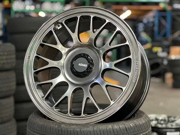 New 18X9 ET36 Konig MRK1 Rim (4 wheel) Gloss Gunmetal 5X112