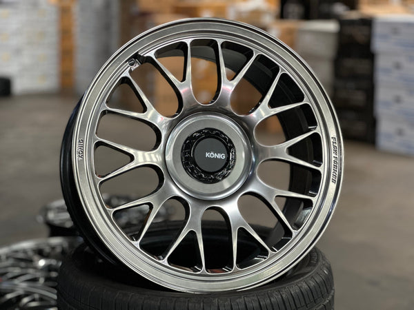 New 18X9 ET36 Konig MRK1 Rim (4 wheel) Gloss Gunmetal 5X112