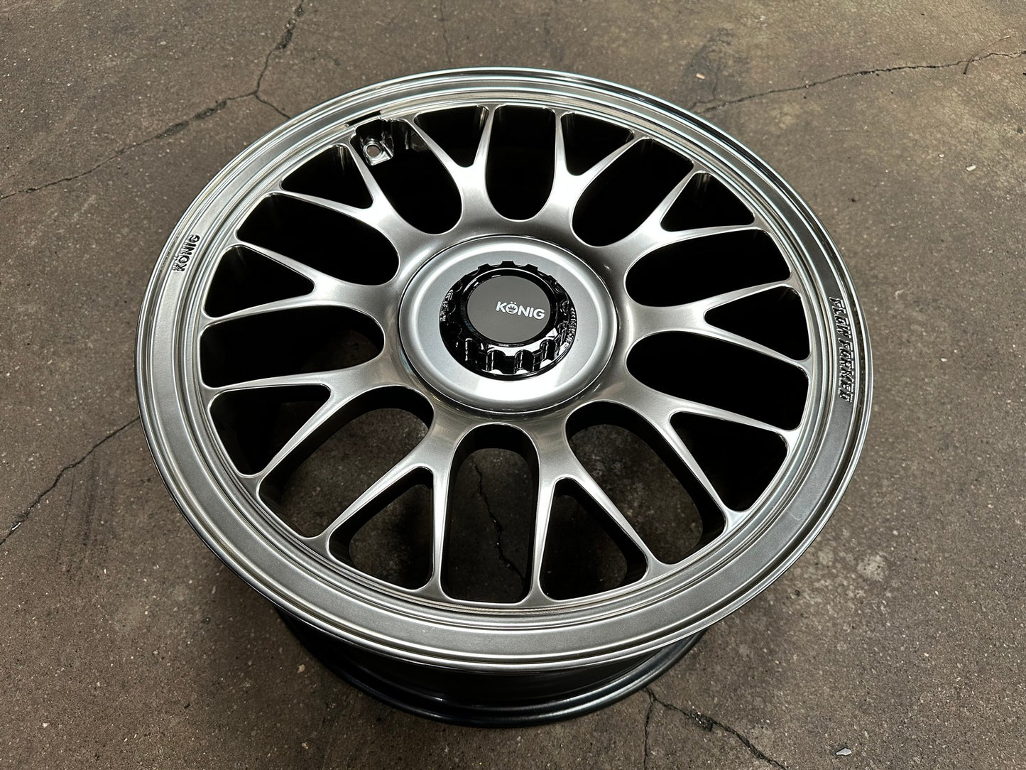 New 18X9 ET36 Konig MRK1 Rim (4 wheel) Gloss Gunmetal 5X112